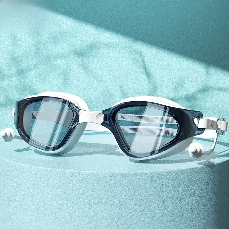 Swimming Goggles Large Frame with Swimming Cap