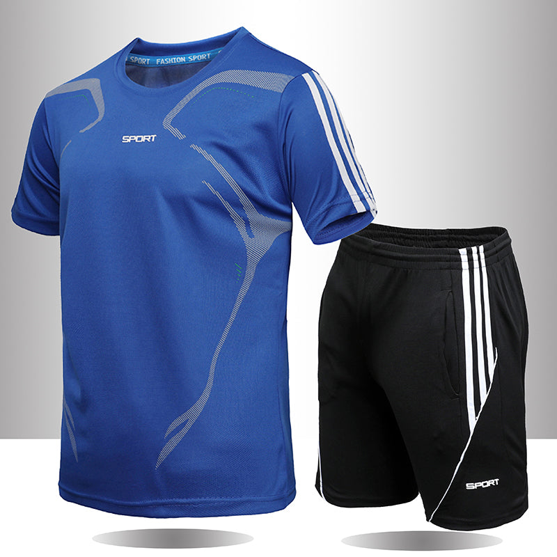 Men's Summer Sport Gym Fitness Suit Set