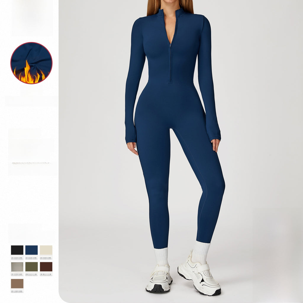 One-piece running fitness suit