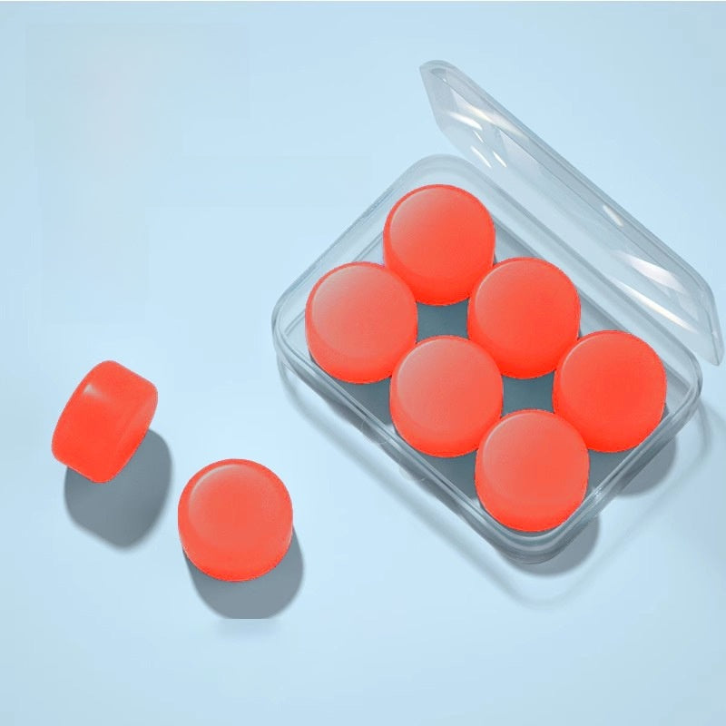 Silicone Soundproof Earplugs for Sleeping and Swimming