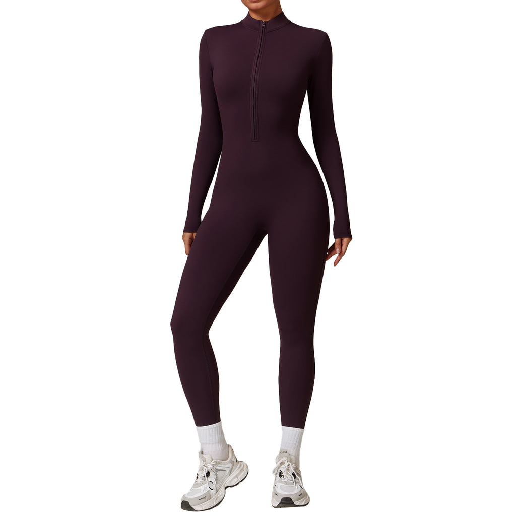 One-piece running fitness suit