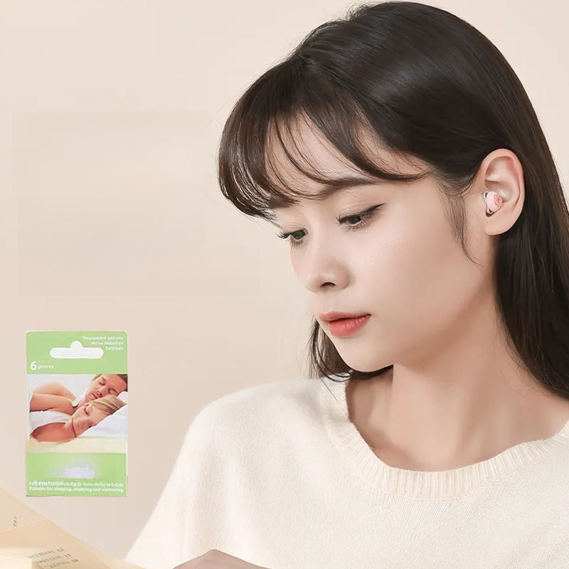 Silicone Soundproof Earplugs for Sleeping and Swimming