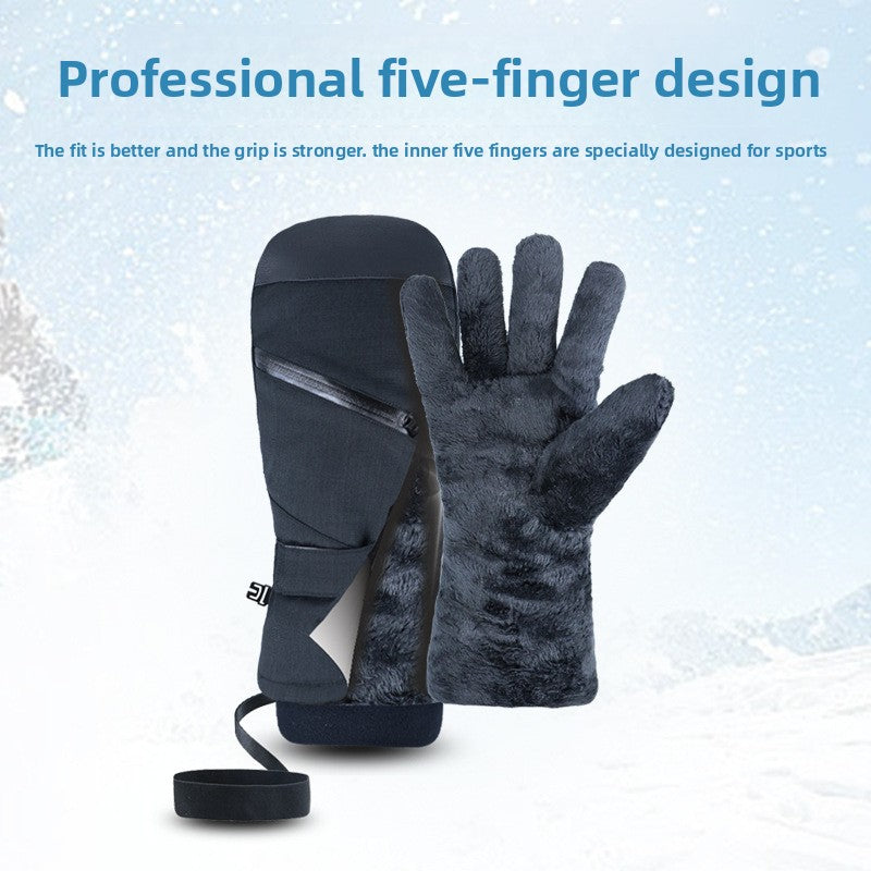 Waterproof touchscreen ski gloves