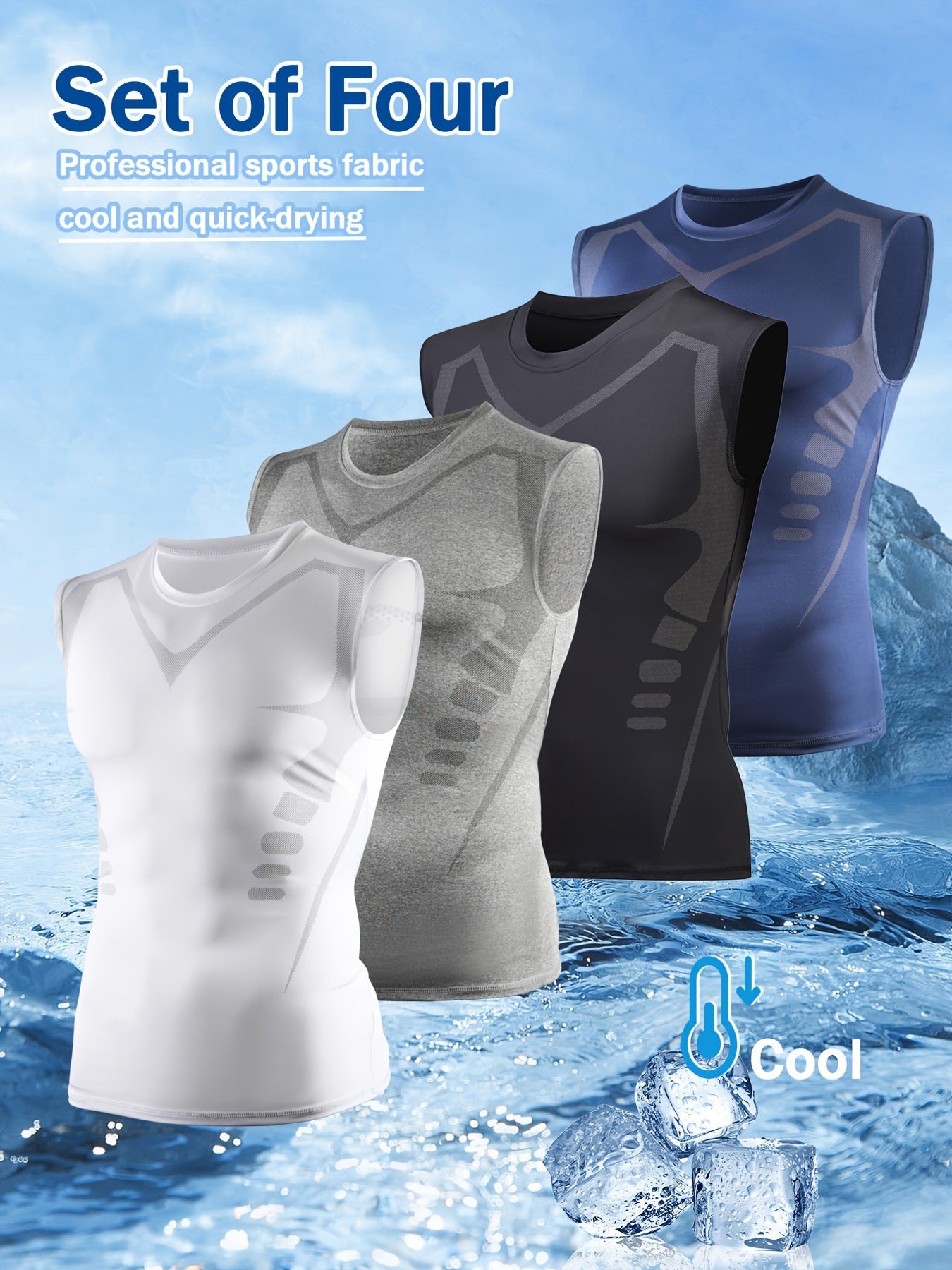 Mens Breathable Sleeveless Sport Vest