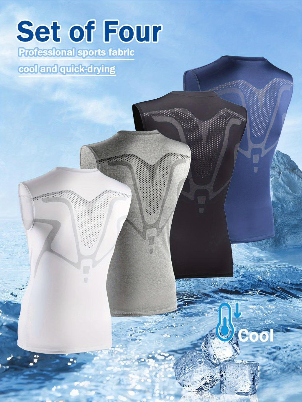 Mens Breathable Sleeveless Sport Vest