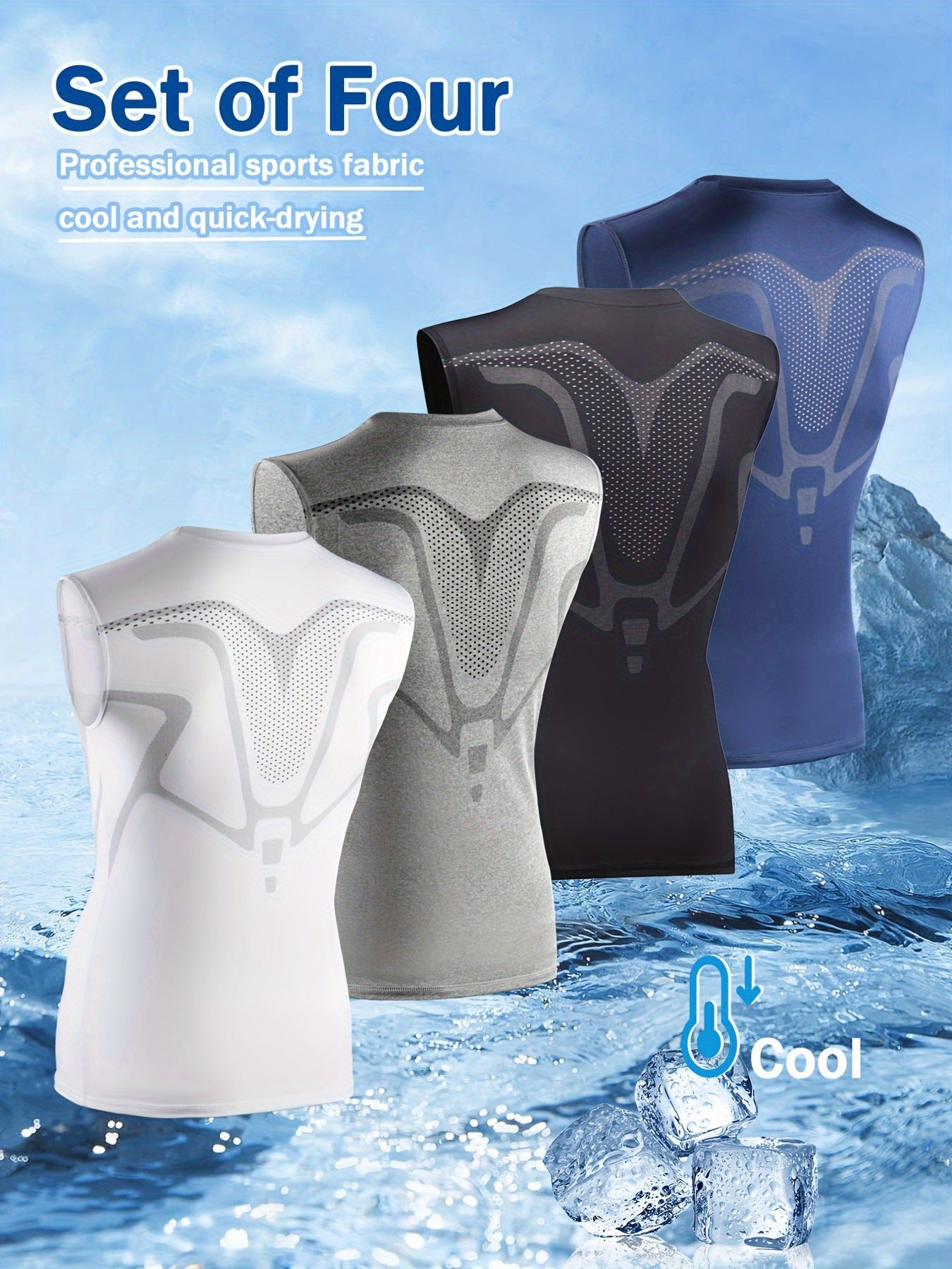 Mens Breathable Sleeveless Sport Vest