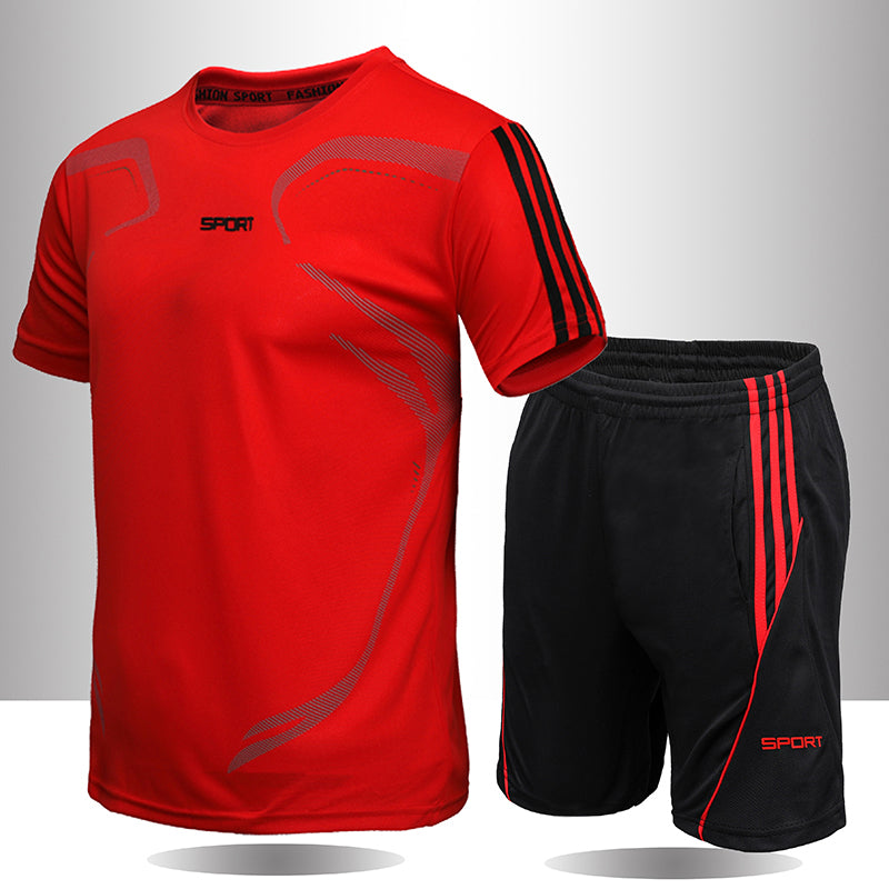 Men's Summer Sport Gym Fitness Suit Set