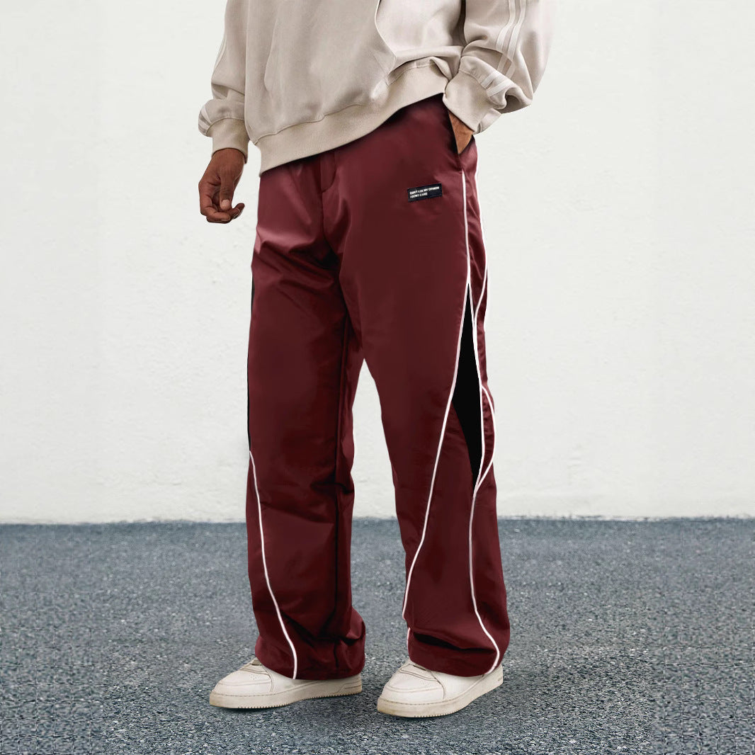 Spring and Summer Style Loose-Fitting American Sport Pants Wide Leg Pants