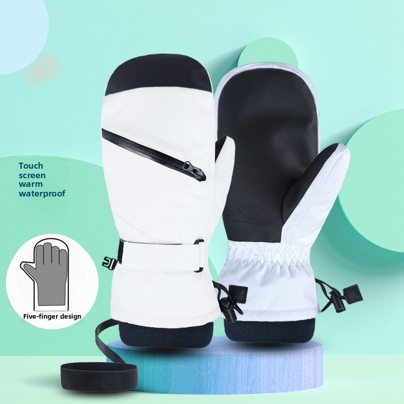 Waterproof touchscreen ski gloves